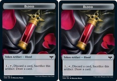 10 Token Cards - BLOOD / BLOOD - Challenger 2022 - Magic MTG