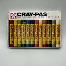 Sakura Cray-Pas Original Oil Pastels 12 Stick Set Vintage Art Supplies