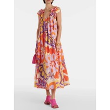 Farm Rio Lee Floral Cotton Blend Maxi Dress size M medium