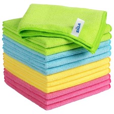 Microfiber Cleaning Cloth,Pack of 12,Size:12.6" x 12.6"