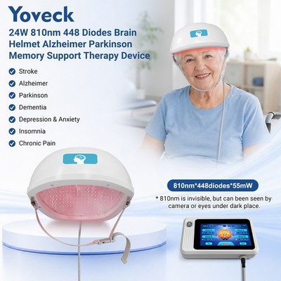 24W 810nm 448 Diodes Touchscreen Helmet for Parkinson and Sleep Improvement
