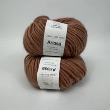 Classic Elite Yarn Ariosa Cashmere Extrafine Merino Rose Pink 4863 Bulky Lot 2