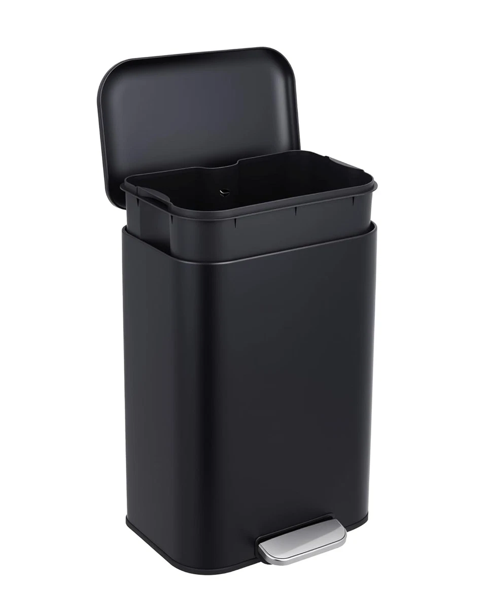 Black Metal Household Trash Cans & Wastebaskets for sale | eBay
