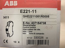ABB E221-11 einpolig 6 Stück Steuerschalter NEU