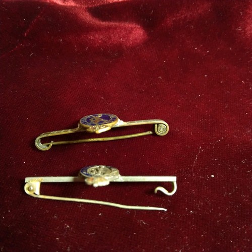 Vintage Royal Signals Corps Sweetheart Brooch Goldtone and Enamelled 2" Crown - Picture 4 of 6