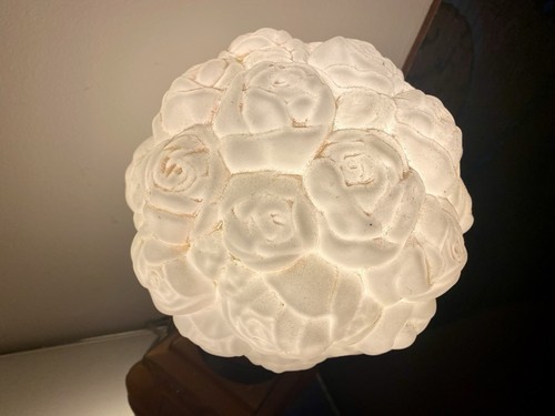 Rare 1920s Light Shade Lamp Shade antique Roses French Chic Art Deco boudoir - Picture 6 of 14