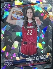 2025 Panini Prizm WNBA Sonia Citron Cracked Ice Rookie RC Washington Mystics NM