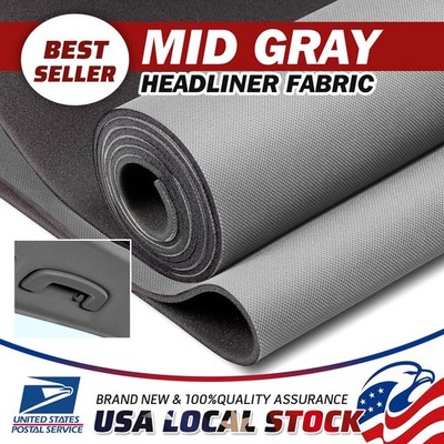 New 3MM Grey Flat Knit Headliner Fabric for Car Truck Interior Roof 60'' Wide