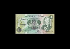 19.8.1988 BANK OF SCOTLAND 1 POUND £1  E  (( GEM UNC ))