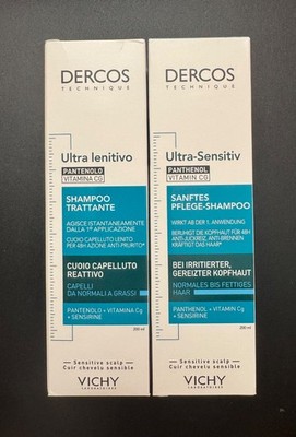 2 - Pack Vichy Dercos Ultra Soothing Shampoo for Normal to Oily Hair 6.7oz/200ml