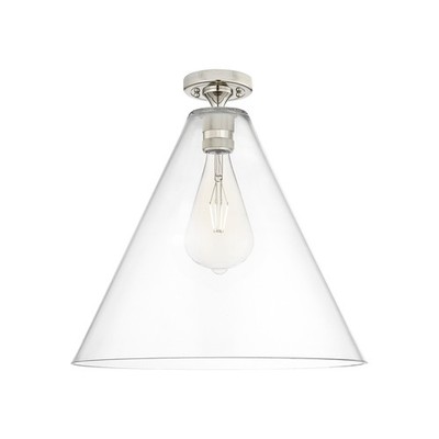 Innovations Lighting 434-1F-10-16 Crown Point Flush Mount Crown - Nickel