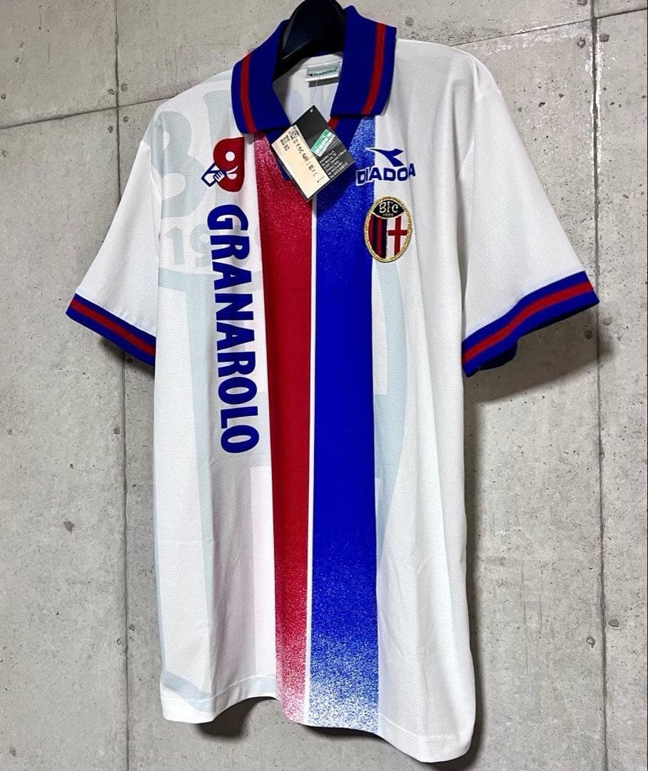 Giuseppe Signori #10 Bologna FC 98/99 Away Jersey Diadora Size L 