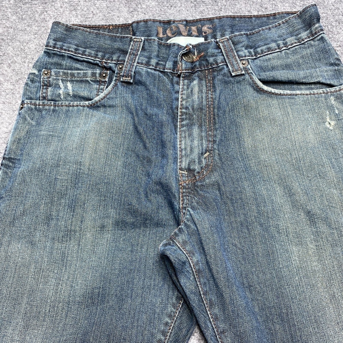 Levis 520 Jeans Men 28x29 Blue Slouch Skinny Dark Wash | eBay