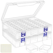 DILIBRA Bead Organizer Box, 92 Pcs Small Bead Organizers and Storage Plastic ...