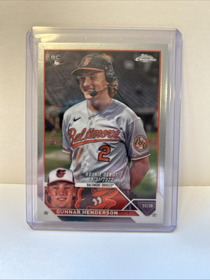 2023 Topps Chrome Update #US208 Gunnar Henderson Rookie ORIOLES