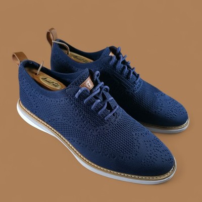 Cole Haan Grand Evolution Stitchlite Oxford Mens Size 9 M Marine Blue Vapor