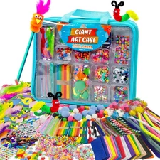 Arts & Crafts Supplies for Kids - 1600+ Piece DIY Craft Kit for Girls & Boys ...