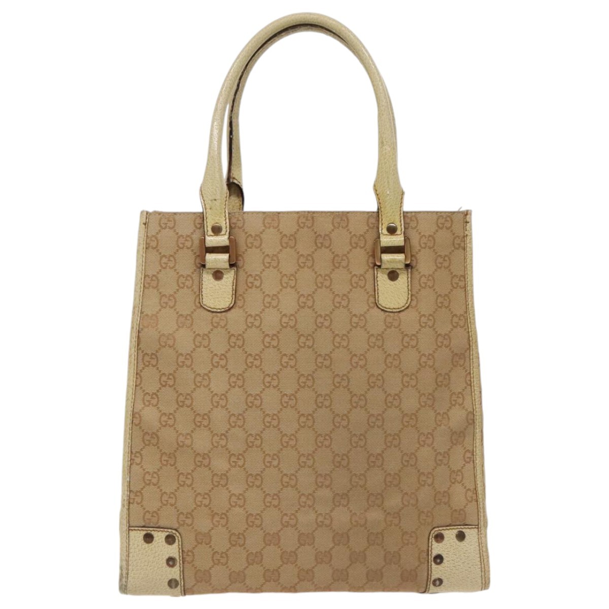 Gucci Authentic Beige Canvas Tote Bag