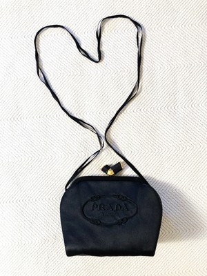 Prada Vintage Silk And Suede Bag