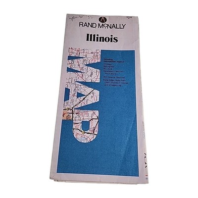 Illinois Rand McNally Vintage Faltkarte