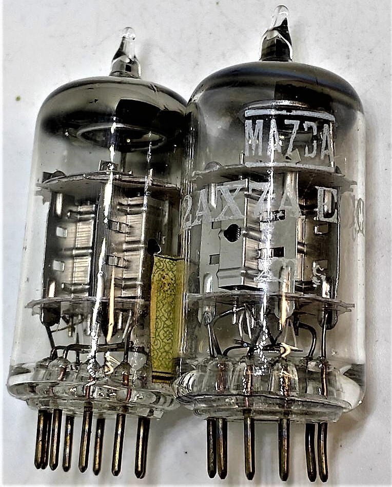 12AX7A ECC83 12AX7 Belvu/Mazda Silver Plate NOS Matched pair EUR 595,05 - DE