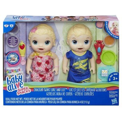 baby alive snackin twins luke and lily