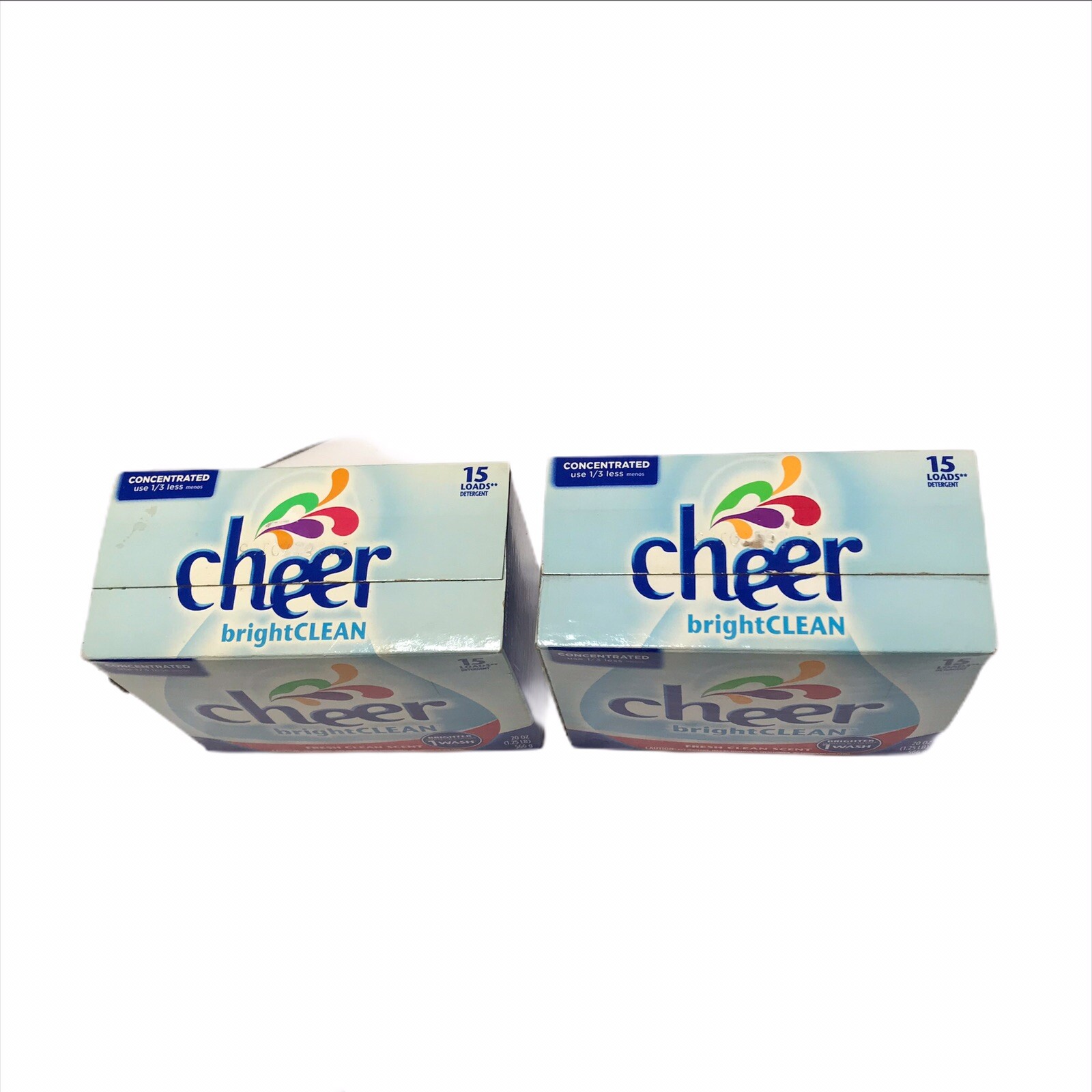 2 Cheer Bright Clean Fresh Scent Powder Laundry Detergent 15 Loads