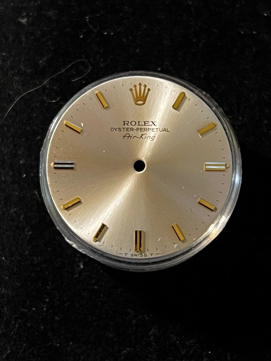 Rolex Men s Oyster Perpetual Air King 34mm Champagne Dial Gold Sticks Ref 5500
