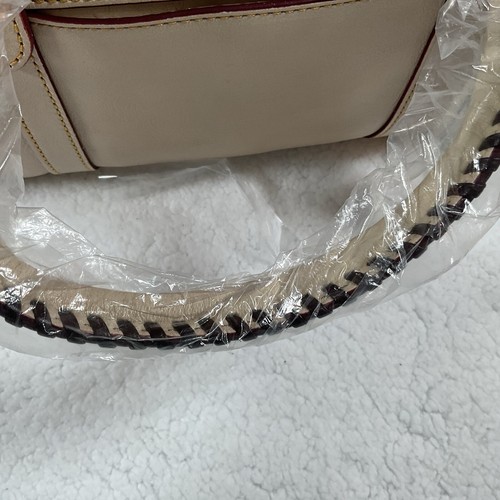Dooney & Bourke Florentine Leather Medium Pocket Satchel Oyster Cream See Photos - Picture 17 of 24