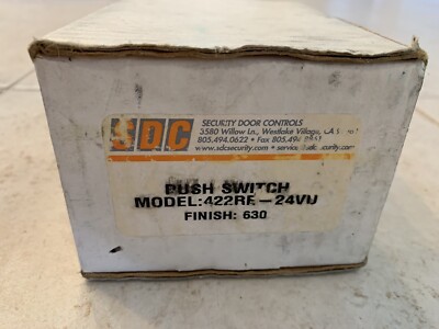SDC PUSH SWITCH MODEL NO.-422RE-24VU RED EXIT. STAINLESS STEEL | eBay
