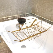 PLKO Bathtub Tray,Stainless Steel Shower Bathtub Caddy Tray with Removable Bo...