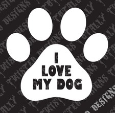 I love my pet cat dog vinyl decal sticker car truck rescue shelter