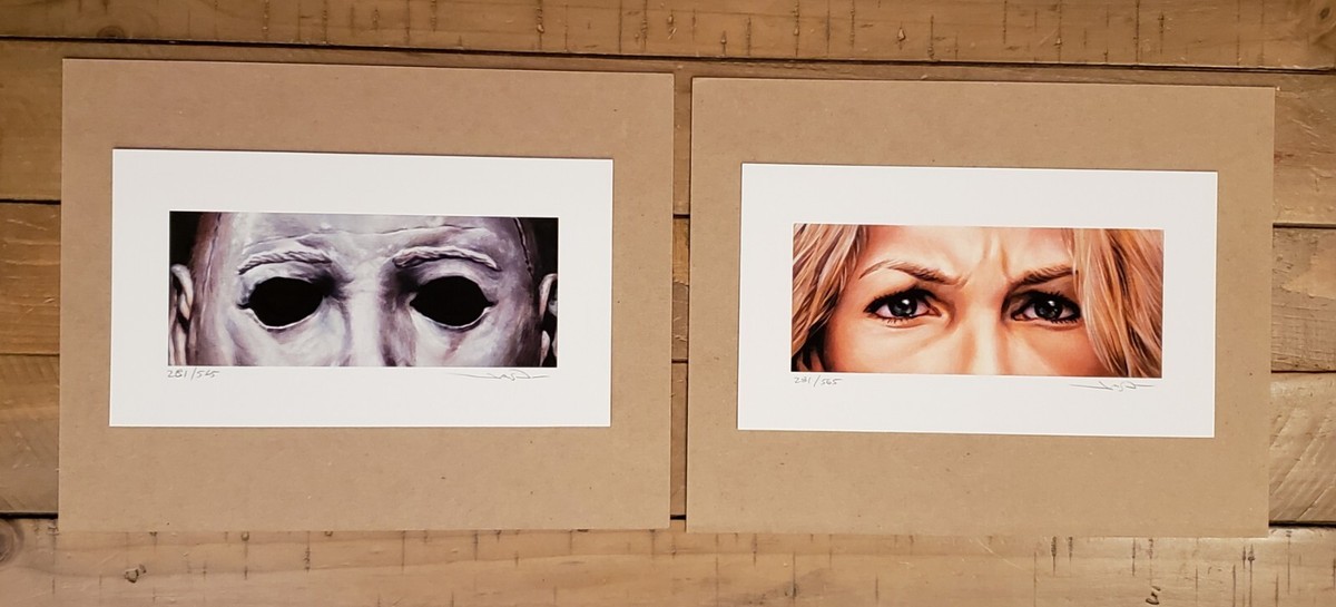 Jason Edmiston Halloween Myers Laurie Signed Art Print Eyes