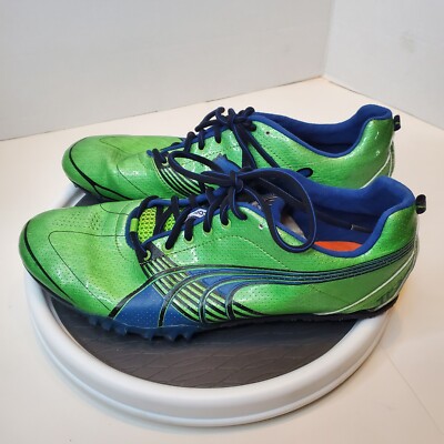 PUMA Shoes Complete TFX Sprint 3 Track Men's Size 10 Green Blue 185198 09 EUR 43