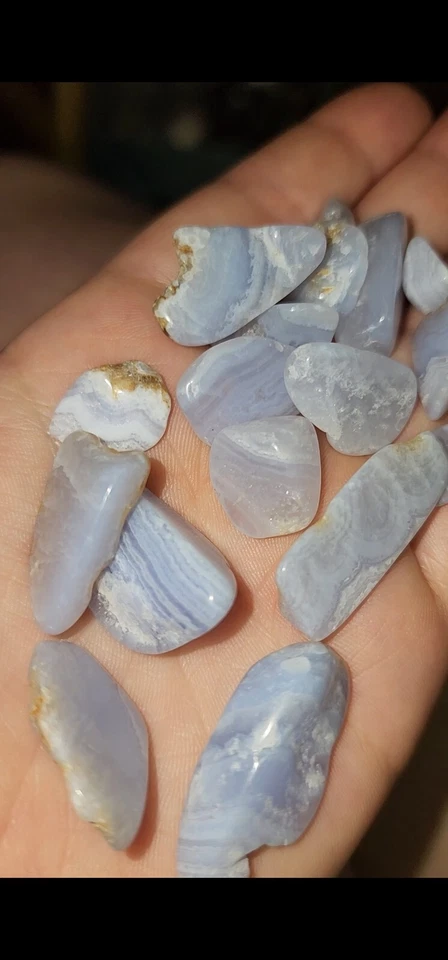 滚石蓝色花边玛瑙雪花蜡融化梅洛殖民地蜡烛 — 第 2/2 张图片