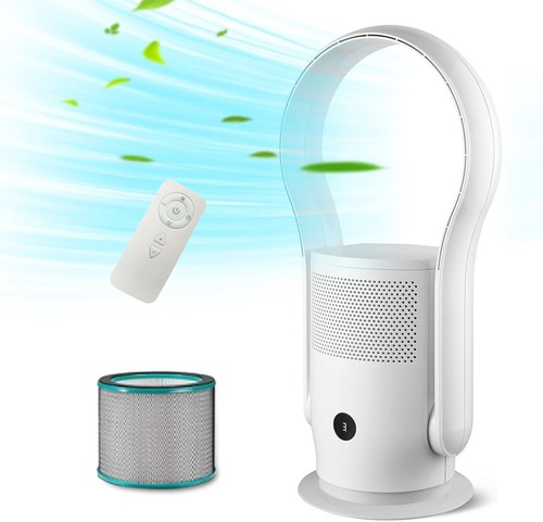 Bladeless Tower Fan with HEPA Filter 80 Oscillating Bladeless Fan with Remote