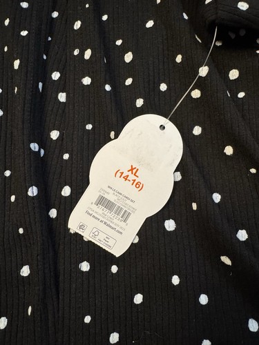 WONDER NATION Kids Girls Size XL 14-16 Black Polka Dot Cardigan & Tank Set NWT - Picture 2 of 4