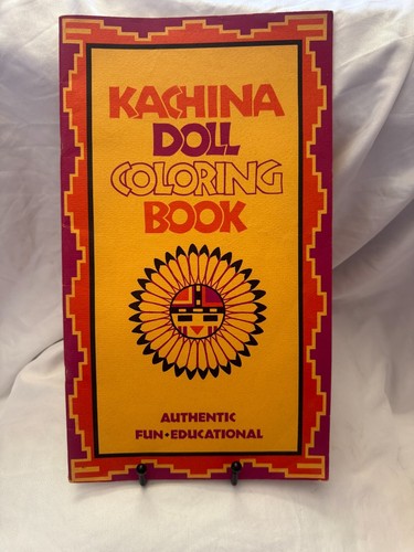 Vintage 1972 Kachina Puppenbücher 1 & 2 Malbücher von Donna Greenlee unbenutzt