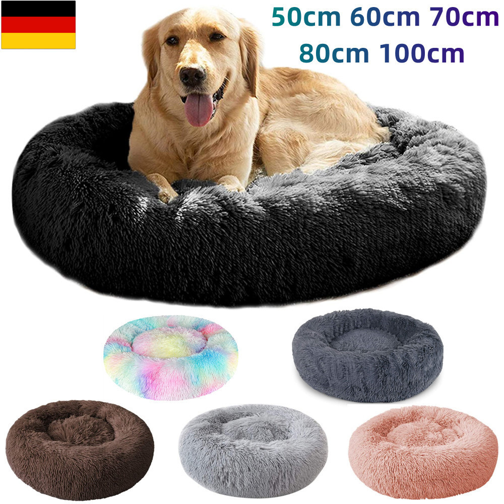 TAMOWA Hundebett Rund - Plüsch Donut Bett Für Hunde & Katzen