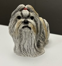 Vintage SHIH TZU Stone Critters Puppy Dog SCL-059 Figurine 2.25” Tall Palm Size