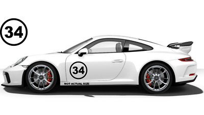 Custom Door Track Racer Race Racing Rally Sport Car Number Vinyl Decal Sticker 