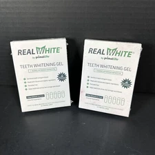 Lot 2 Real White by Primal Life Teeth Whitening Gel Pods- 20 Treatments SEALED!
