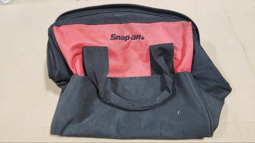 Werkzeugtasche aus Canvas mit Druckknöpfen rot/schwarz mit Organisationstaschen - Bild 1 von 2
