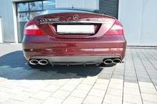 Heck Ansatz Diffusor passend f&uuml;r Mercedes CLS C219 55AMG schwarz Hochglanz