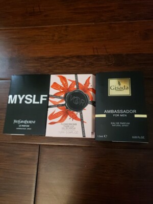 Viktor Rolf Flowerbomb 1.2ml,YSL MYSLF 1.2ml,Gisada Ambassador Men 1.5ml