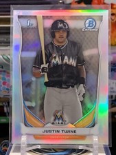 2014 Bowman Draft Chrome 1st Refractor Justin Twine #CDP41 Miami Marlins 6V