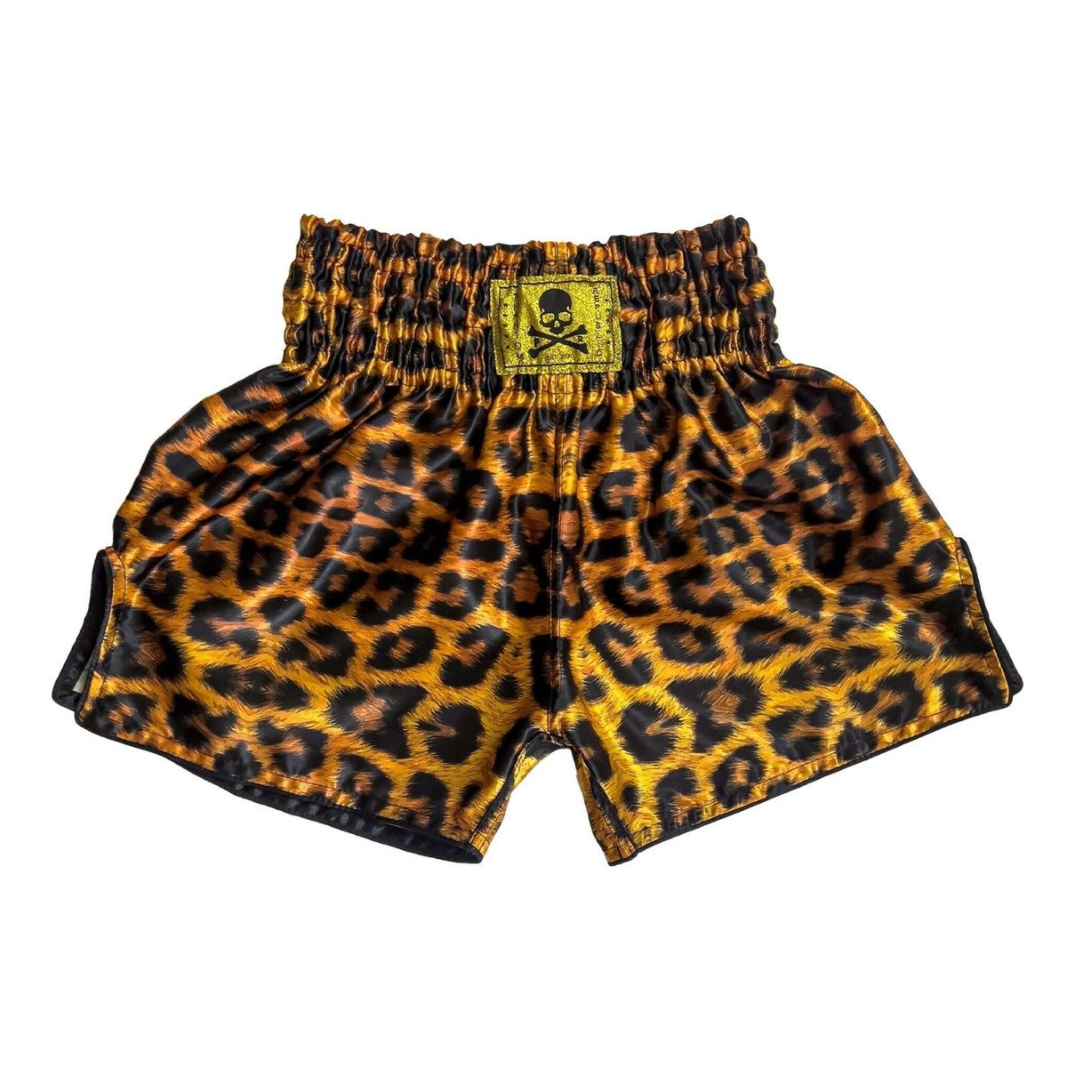 BADBLOOD★韓国人気 Satin Micro Boxer Shorts - Leopard Leopard 2.0 Unisex Muay Thai Shorts | Authentic | Men