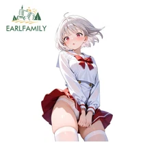 EARLFAMILY 5.1" Anime Girl Car Stickers Motorcycle Windshield Helmet Trunk Decal