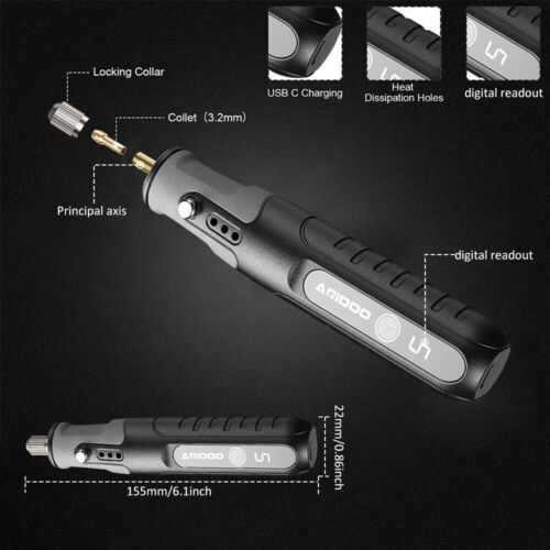 Cordless Rotary Multi Tool W/ Variable Speed & Accessory Set Dremel Compatible - Picture 2 of 15