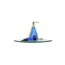 10" Glass Shower Shelf Kit With Square Clamps
